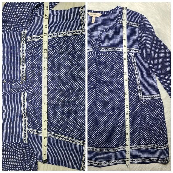 Rebecca Taylor 100% Silk Blue Long Sleeve Blouse, 0 - Picture 5 of 6